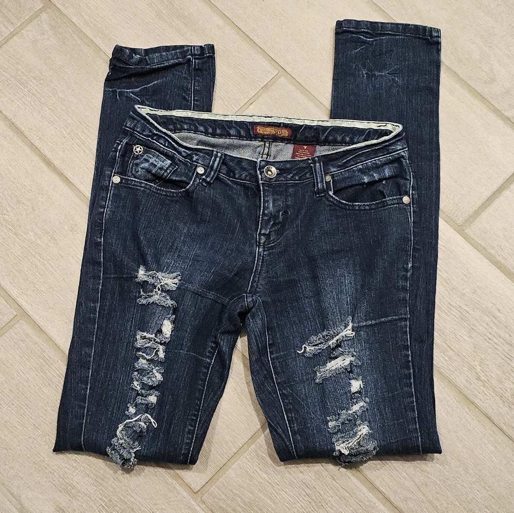 ZD Premium Ripped Skinny Womens Jeans (Size 7)